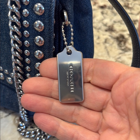 Coach Blue Denim Shoulder Bag - Picture 5 of 15